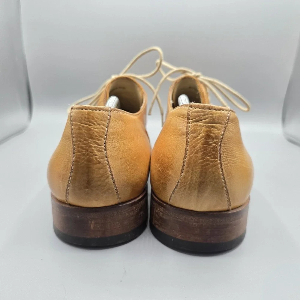 Magnanni Dress Shoes Mens 12 Tan Leather‎ Derby Oxford Business Professional